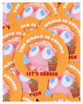 Let's garden, sticker