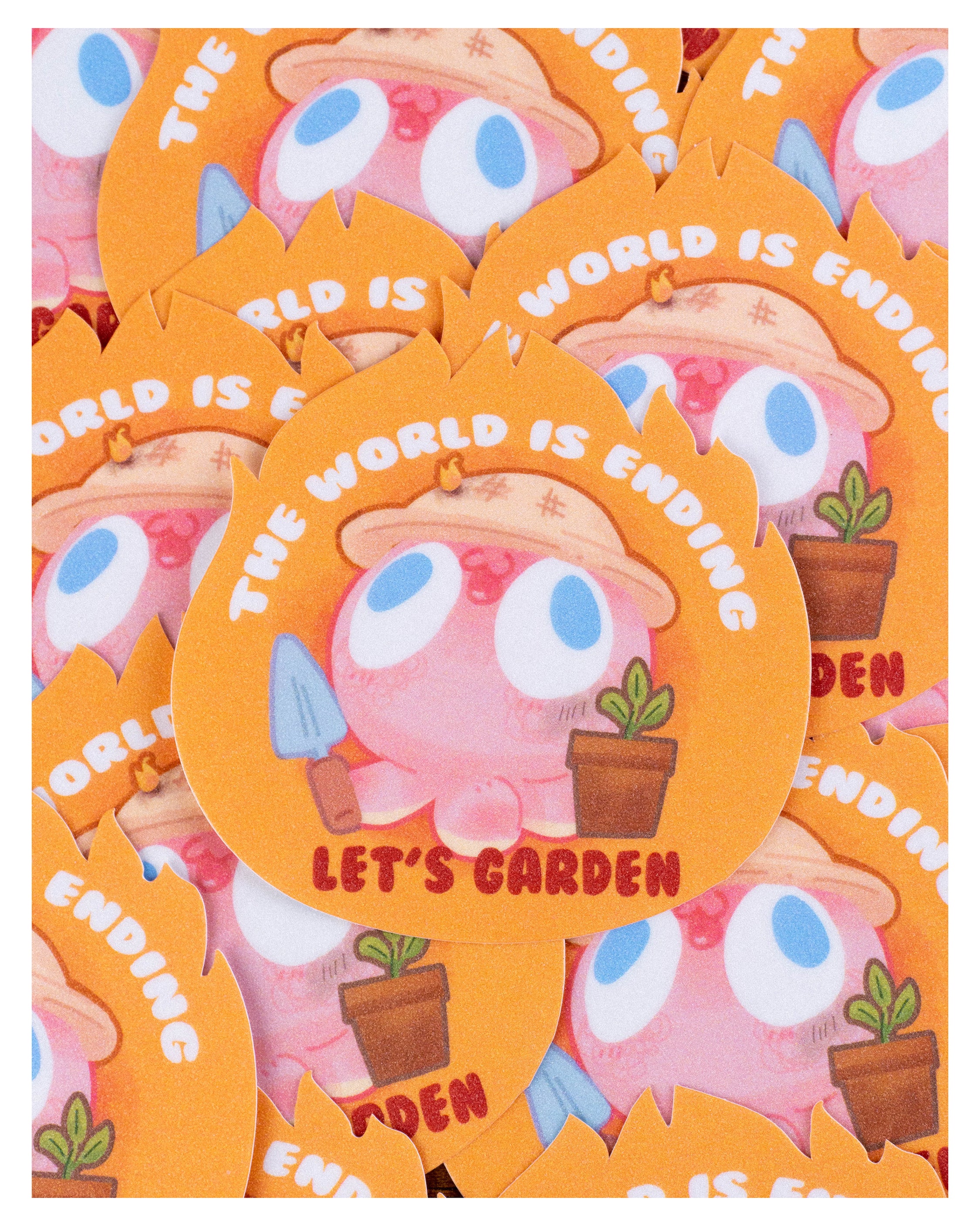 Let's garden, sticker