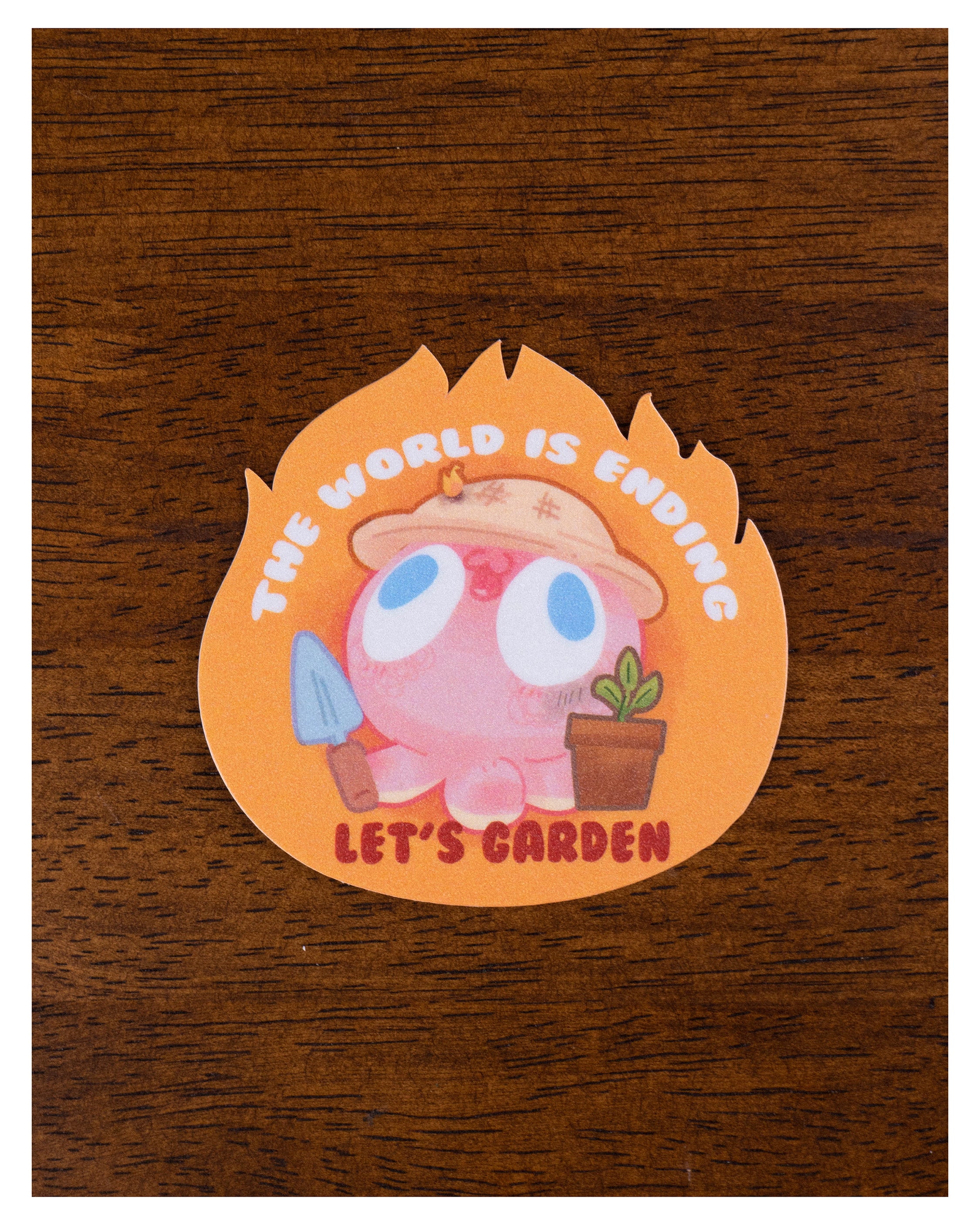 Let's garden, sticker
