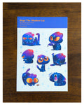 Kage the shadow cat, sticker sheet