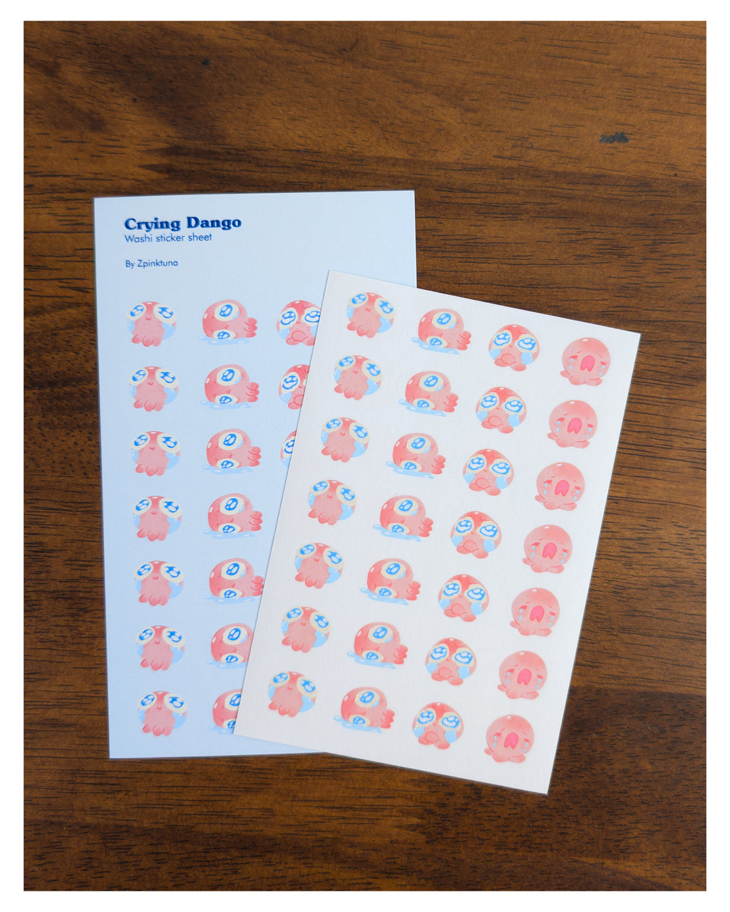 Crying Dango, washi sticker sheet