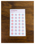 Sad Sad Dango, washi sticker sheet