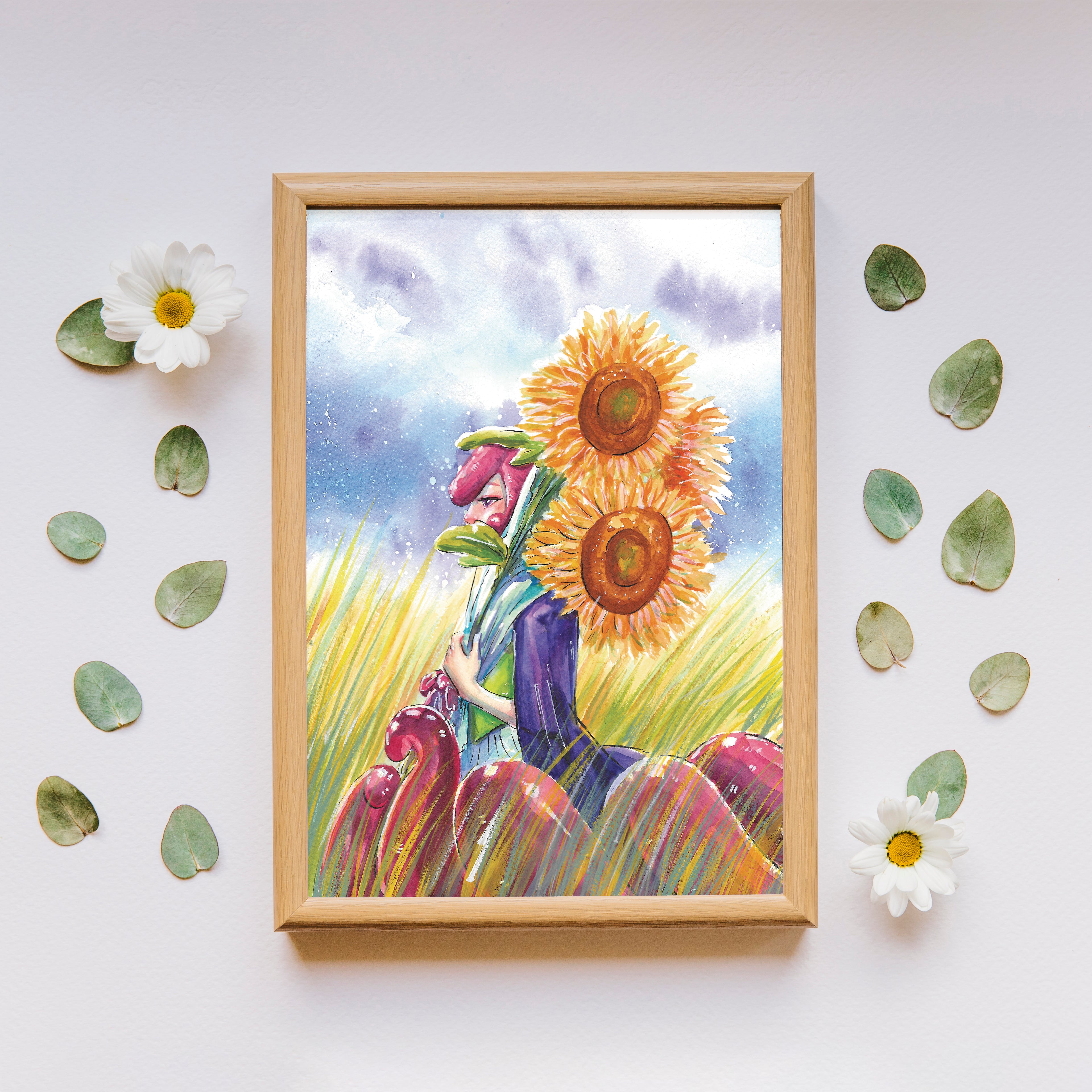 Sunflower, art print